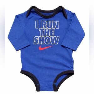 Nike Kids Bodysuit in Blue with Black Trim